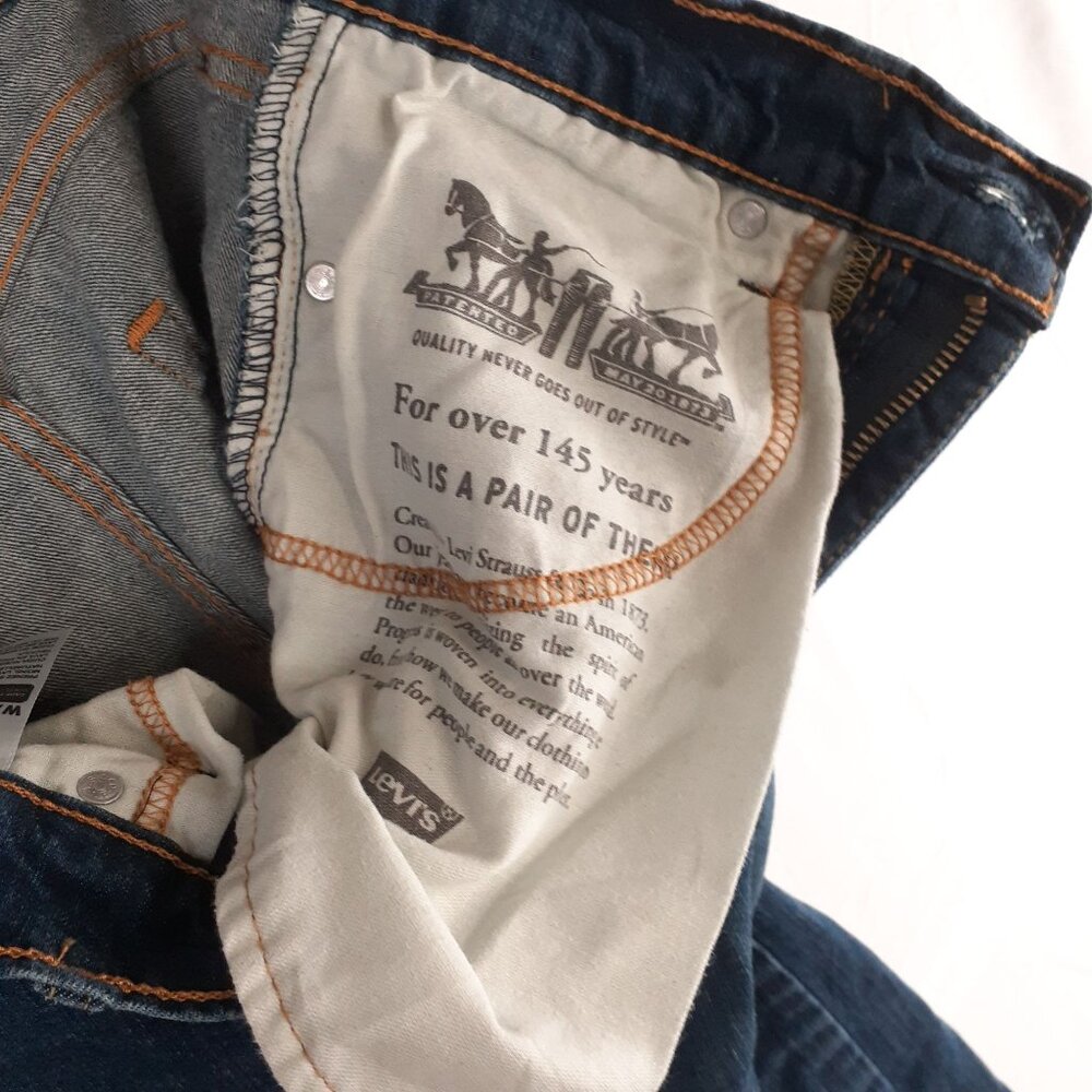 Levis Mens 502 Taper Fit Jeans Size 29W 32L Medium Wash Denim - Picture 3 of 13